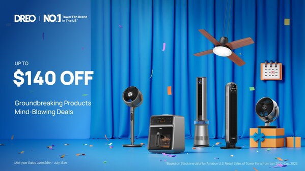 DREO Announces Mid-Year Sale Ahead of Prime Day: Unbeatable Deals and Exciting New Products