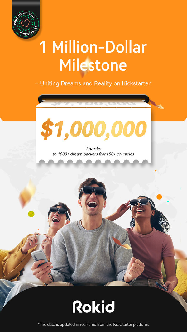 Rokid AR Lite Exceeds $1 Million Milestone on Kickstarter with 15 Days Remaining