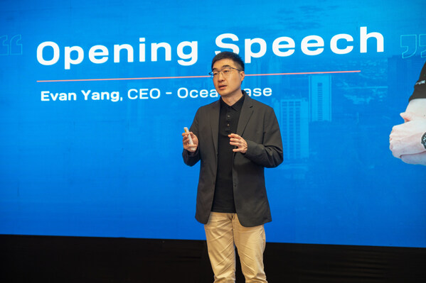 Evan Yang, CEO, OceanBase, ketika tampil dalam acara OceanBase INFINITY 2024 di Jakarta, Indonesia