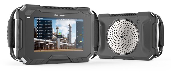 CRYSOUND 8120 Series Acoustic Imaging Camera to detect gas leak and partial discharge, with 200 MEMS and infrared module.