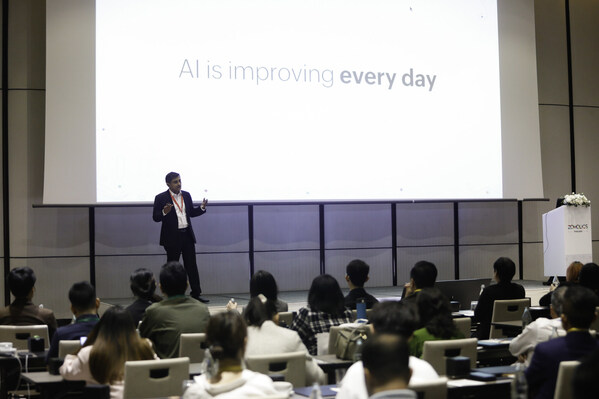 Mr Gibu Mathew, VP and GM of Zoho APAC presenting at Zoholics