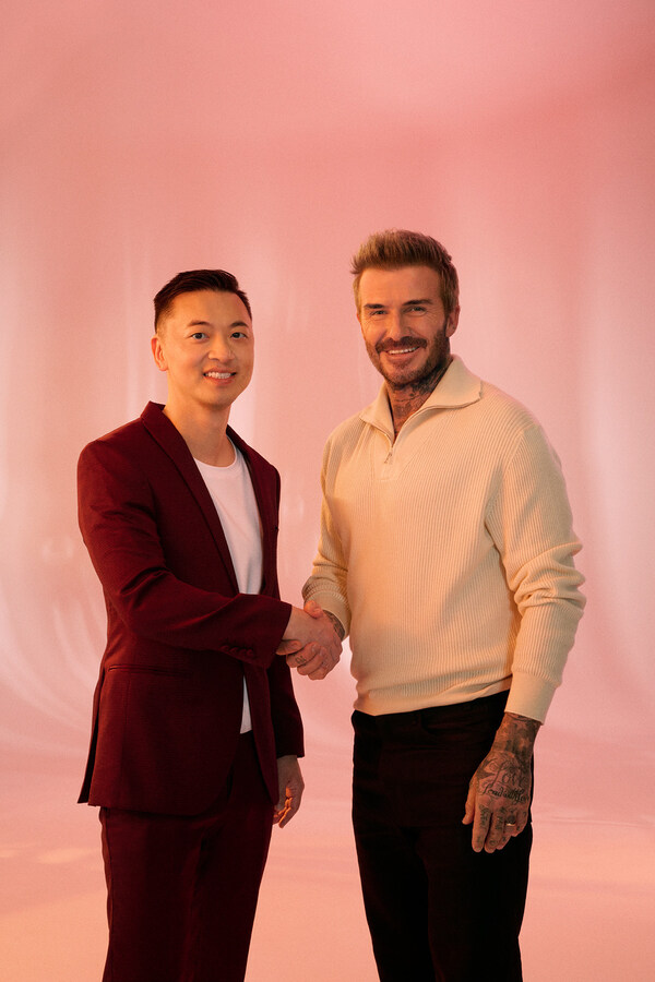 Left: Danny Yeung, David Beckham (PRNewsfoto/Prenetics)
