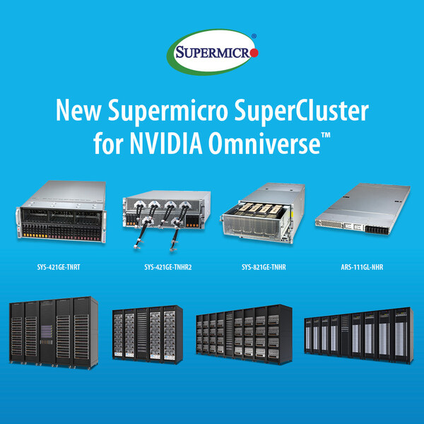  Supermicro推出适用于NVIDIA Omniverse的即插即用 SuperCluster，为开发者提供可扩展的性能、灵活性和资源优化性能