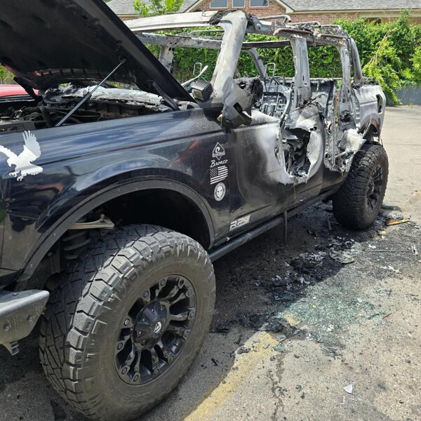 Jessica Fontenot's Ford Bronco after the incident