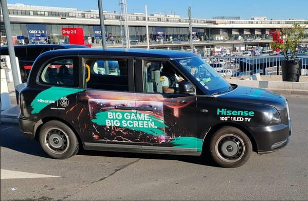 Hisense partnered with eco-responsible mobility company Caocao Mobility to celebrate the ‘Big Game, Big Screen’ campaign