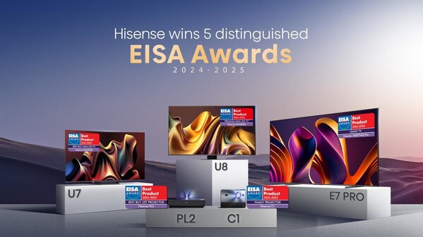 Hisense wins 5 distinguished EISA Awards 2024-2025