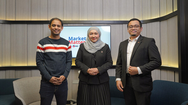 Dafinah Ahmed Hilmi, CEO of HLISB [center] and Akmal Solihi Mohd Yazid, HLISB’s Head of Shariah [right], discussing further about the Islamic wealth management framework in the Bank’s podcast series, Market Matters with HLB