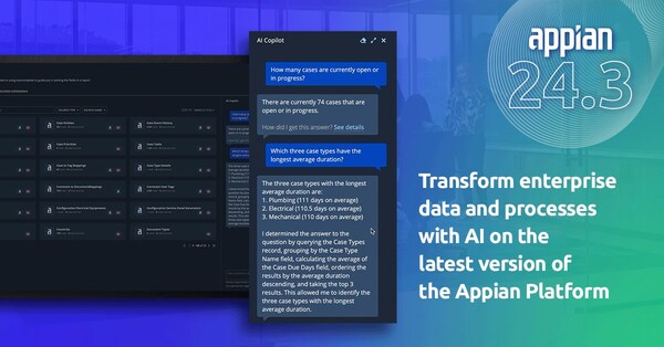 Latest Version of the Appian Platform Transforms Enterprise Data and Process Automation with AI-Driven Innovations