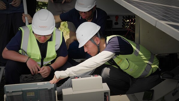 R&D Team Testing AFCI 3.0 at a C&I Power Plant in Tay Ninh Province, Vietnam