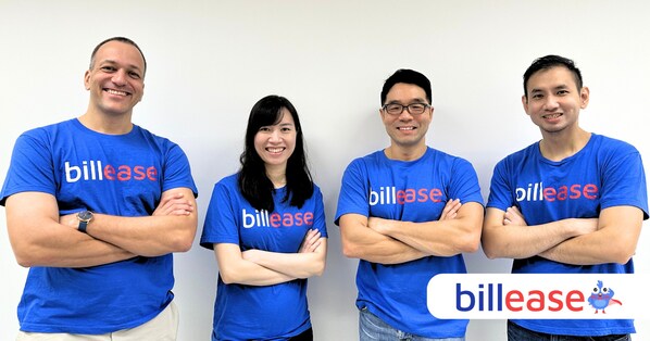 In photo (left to right): Georg Steiger (CEO), Huyen Nguyen (COO), Ritche Weekun (Director), and Garret Go (CFO) of BillEase