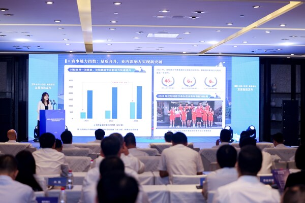 Photo shows the 2024 China (Shenyang) Rowing Development Index is released in Shenyang City, northeast China's Liaoning Province on August 29, 2024.