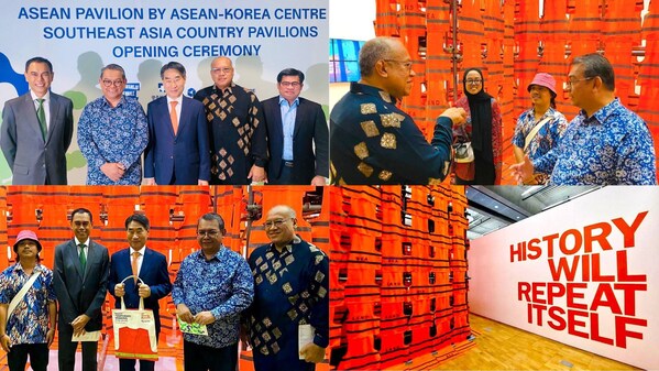 “Project Temporary Marking” by Malaysian artist Zulkefli Jais, featured at the 15th Gwangju Biennale. Honored by the presence of distinguished guests, Datuk Wira Roslan Tan Sri Abdul Rahman, Secretary-General of Ministry of Tourism, Arts and Culture Malaysia (MOTAC); H.E. Datuk Mohd Zamruni Khalid, Ambassador of Malaysia to the Republic of Korea; Amerrudin Ahmad, Director-General of the National Art Gallery Malaysia; and Lee Kanghyun, President& of& ACC.