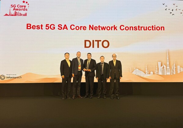 DITO was awarded the Best Network 5G SA Core Network Construction Award