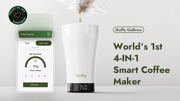 iKoffy GoBrew, The World’s First 4-in-1 Portable Smart Coffee Maker.