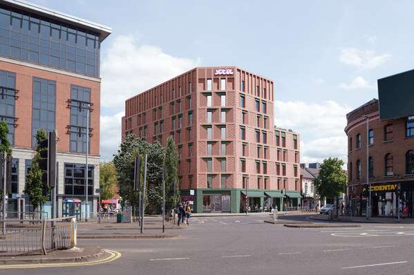 Exterior of YOTEL Belfast.