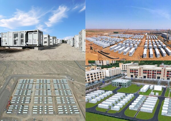 *From top to bottom, left to right
Image1: 25MW/55MWh largest BESS project in Bulgaria 2024
Image2: 795MW/1600MWh the largest electrochemical energy storage plant in China 2024
Image3: Ongoing construction of the world's largest grid-forming energy storage project, featuring a capacity of 300MW/1200MWh, located in northwest China 2024
Image4: 100MW/200MWh world’s first large-scale semi-solid-state BESS power plant