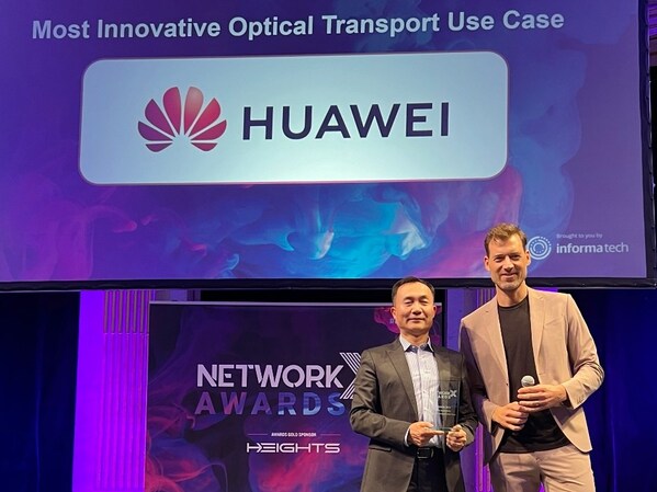 Huawei Wins the "Most Innovative Optical Transport Use Case" Award at the Network X NGON 2024