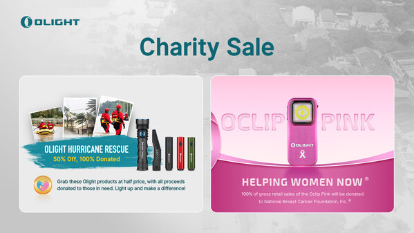 Olight Launches Charity Campaigns in Support of Breast Cancer Awareness and Hurricane Relief