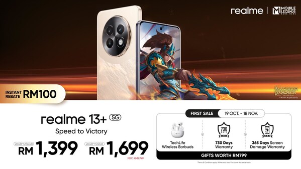 Introducing the Gaming Dominator realme 13 series 5G, a promising esports-level smartphone starting from RM1,199