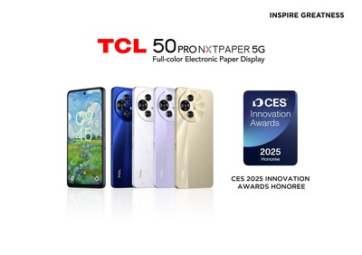 TCL 50 PRO NXTPAPER 5G Smartphone Named CES 2025 Innovation Award
