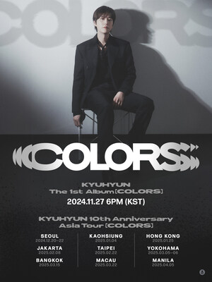 Poster for Kyuhyun's "COLORS" Asia tour