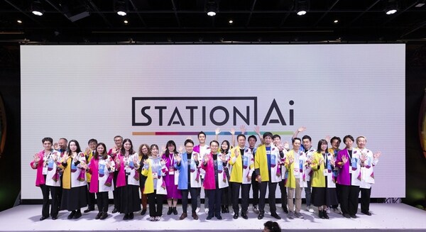 STATION Ai keynote speakers, staff and participants gather together at opening ceremony