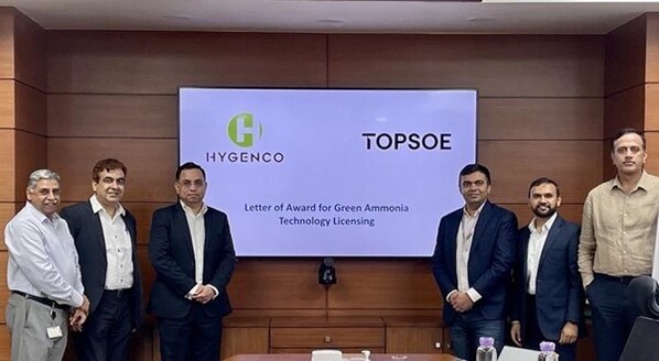 Hygenco selects Danish company Topsoe as Licensor for its Green Ammonia Plant