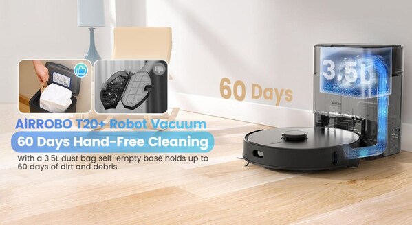 AiRROBO T20+ Robot Vacuum Hand-Free Cleaning