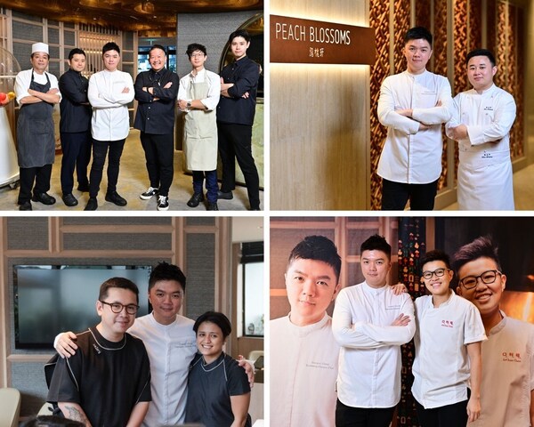 Clockwise: Peach Blossoms’ collaborations with some of the region’s most progressive restaurants – Goh, Meet the Bund, Ho Lee Fook and Celera.