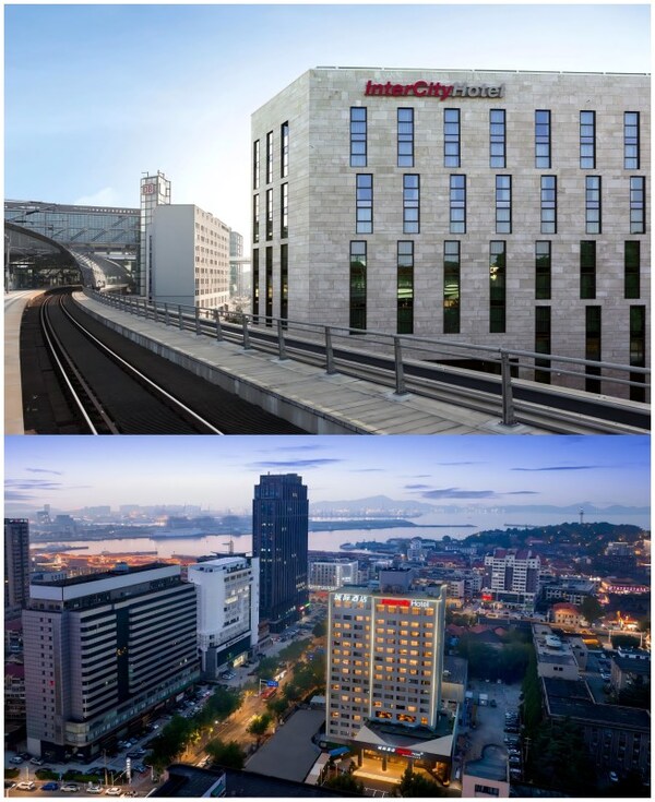 IntercityHotel located at Berlin Central Station, Germany & IntercityHotel Which Newly Opened Yantai Binhai Plaza Seaview in China