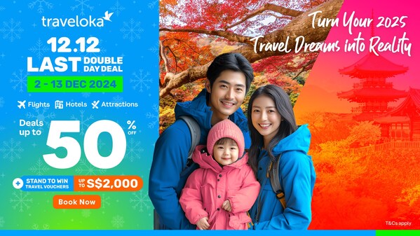 Enjoy exclusive discounts on Traveloka 12.12 Last Double Day Deal!