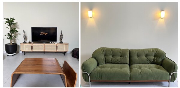 Furniture finds from Taobao: Ratan Rack (L) and Sofa (R), discovered by Nadia.