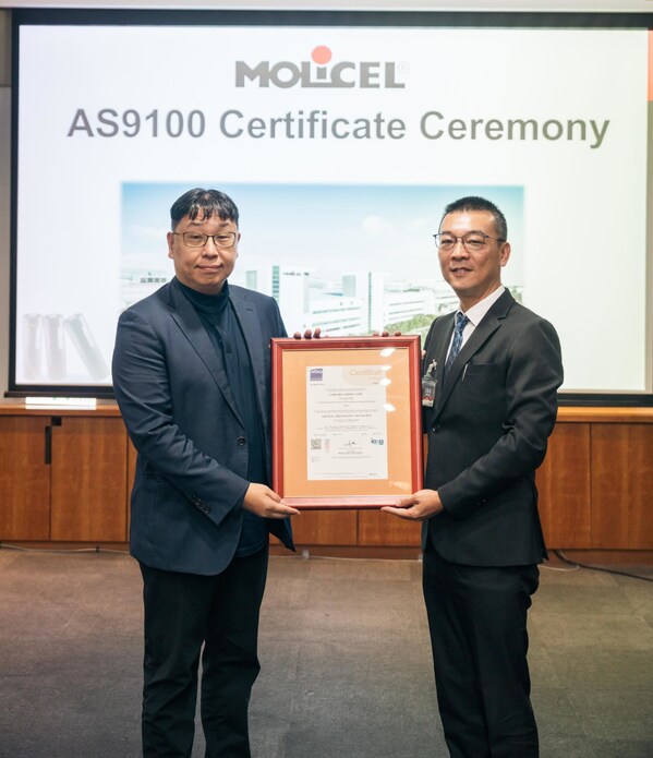 Molicel's Commitment to Aerospace-Grade Quality Recognized with AS9100