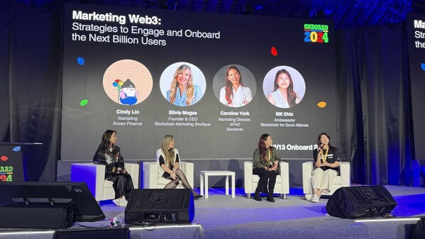 BGA’s MK Chin at the Marketing Web3: Strategies to Engage and Onboard the Next Billion Users panel at Taipei Blockchain Week 2024. (PRNewsfoto/Bybit)