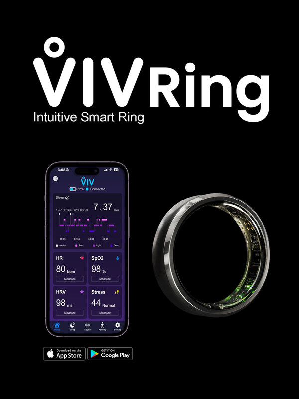 VIV™ Ring: The World’s 1st Smart Ring with Generative Sleep Aid Sound at CES 2025