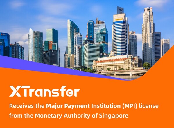 XTransfer Officially Receives MPI License from the Monetary Authority of Singapore. (PRNewsfoto/XTransfer)