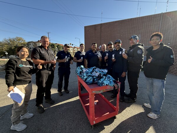 The Los Angeles Fire Department received flashlight donations from Olight