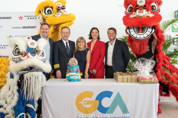 A welcoming ceremony was held at the Gold Coast Airport