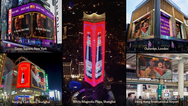 The FLAVORS THAT BIND campaign is being rolled out from today across traditional and social media platforms, with the evocative brand film taking over global landmarks in New York, London, Hong Kong and Shanghai.