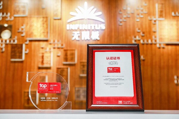 Infinitus honored as "China Top Employer 2025" (PRNewsfoto/無限極（中國）有限公司)