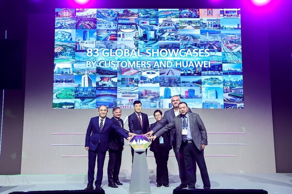 In collaboration with global customers across various industries, Huawei unveiled 83 global showcases In collaboration with global customers across various industries, Huawei unveiled 83 global showcases