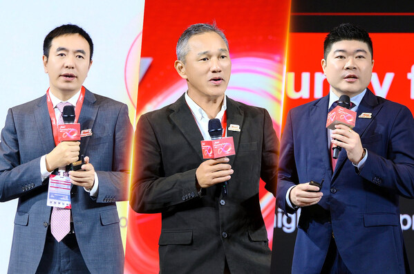From left: WenJie QI, Himel‘s Overseas Marketing & Service Director, Koon San ANG, Himel's International Sales Leader and Danny WANG, Himel’s Chief Marketing Officer, delivered speeches at the conference.