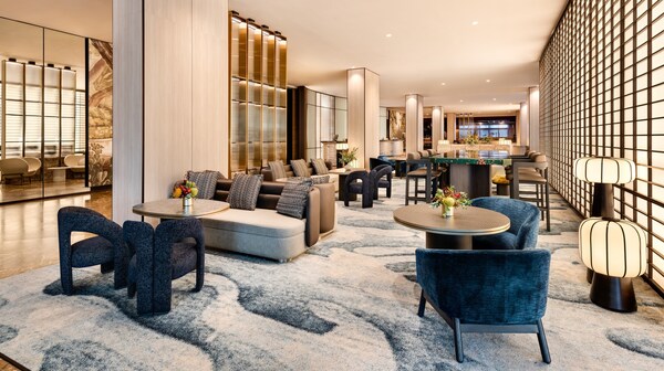 Pan Pacific Perth's transformation includes enhancements to its lobby (above), convention venues, rooms and club lounge.