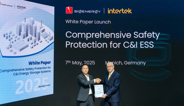 The white paper was previewed at Intersolar Europe by Samuel Zhang, CTO of Sigenergy, and Klaus Herrmann, Global Certifier at Intertek.