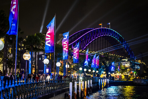 Vivid Sydney 2025 Circular Quay. Image credit: Destination NSW