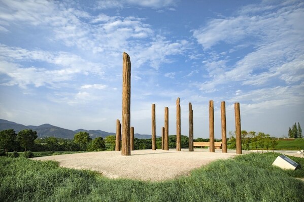 Photo shows the Mojiaoshan site at the Archaeological Ruins of Liangzhu City park in Hangzhou, capital city of east China's Zhejiang Province.