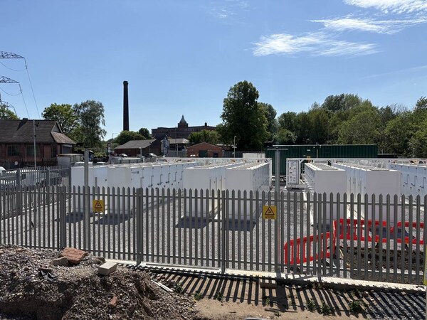 noise testing site at the Stockport AC energy storage system