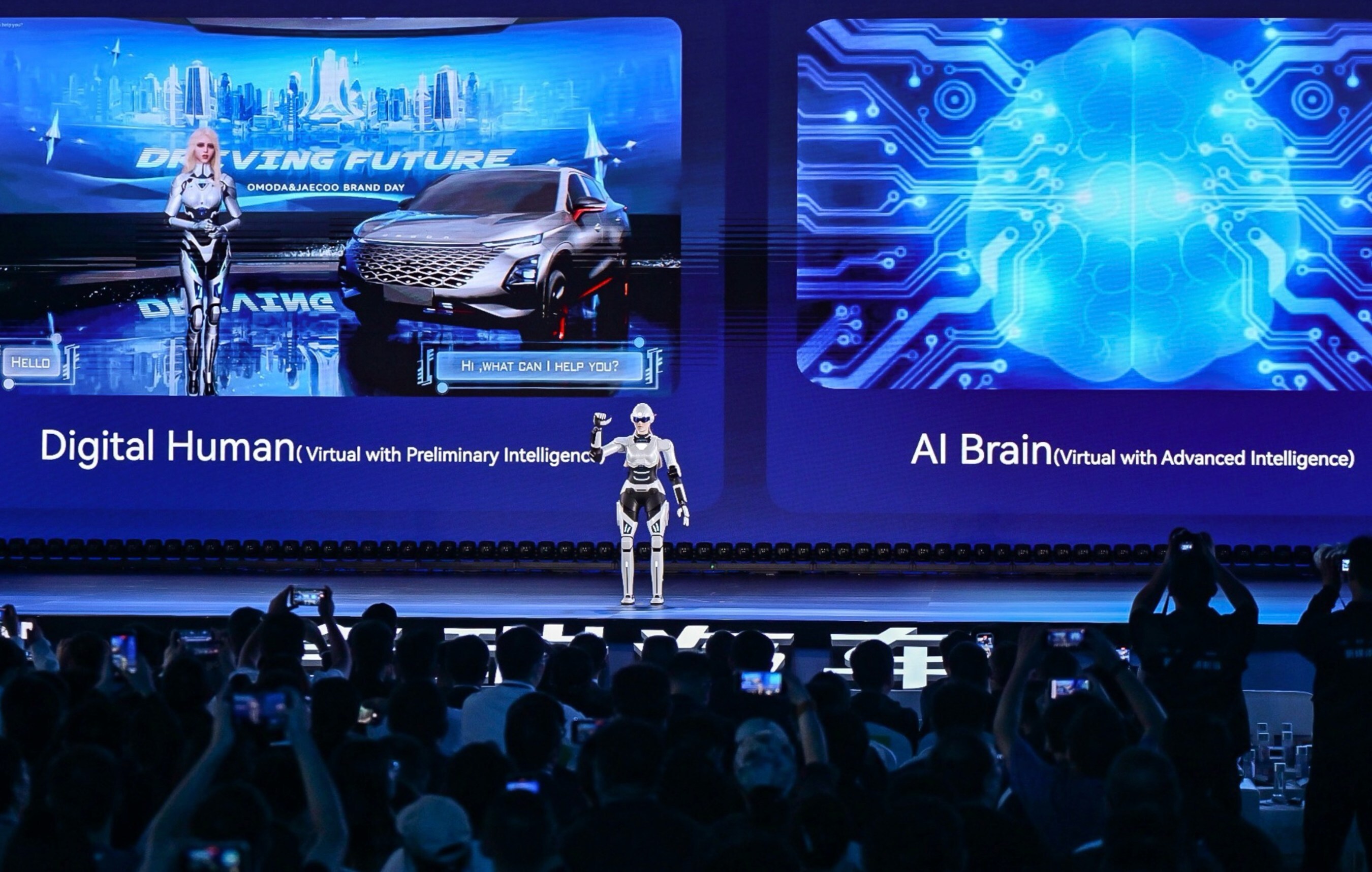 AiMOGA Robot “Mornine” on stage at the Innovation Conference AiMOGA Robot “Mornine” on stage at the Innovation Conference