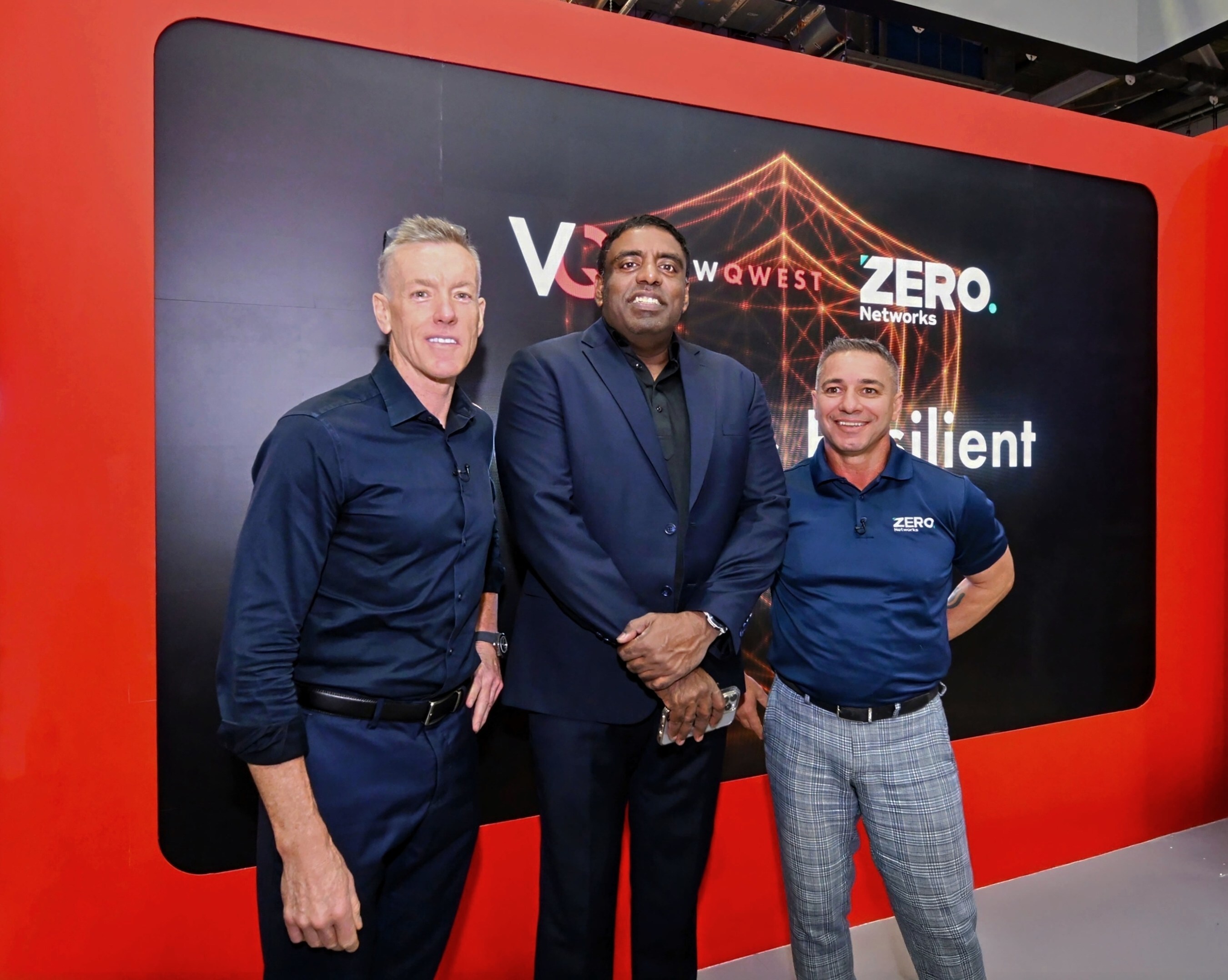 From left to right: Peter Molloy, Chief Growth Officer, ViewQwest, Vignesa Moorthy, Chief Executive Officer, ViewQwest, Joe Arcuri, APAC Regional Manager, Zero Networks From left to right: Peter Molloy, Chief Growth Officer, ViewQwest, Vignesa Moorthy, Chief Executive Officer, ViewQwest, Joe Arcuri, APAC Regional Manager, Zero Networks