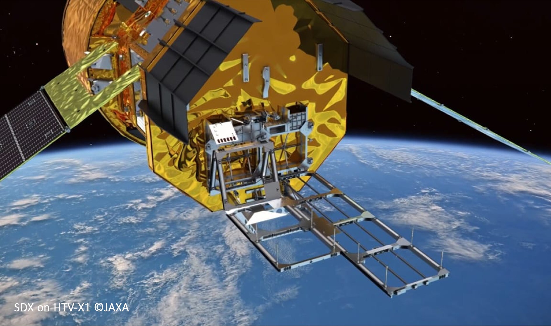 SDX on HTV-X1 ©JAXA